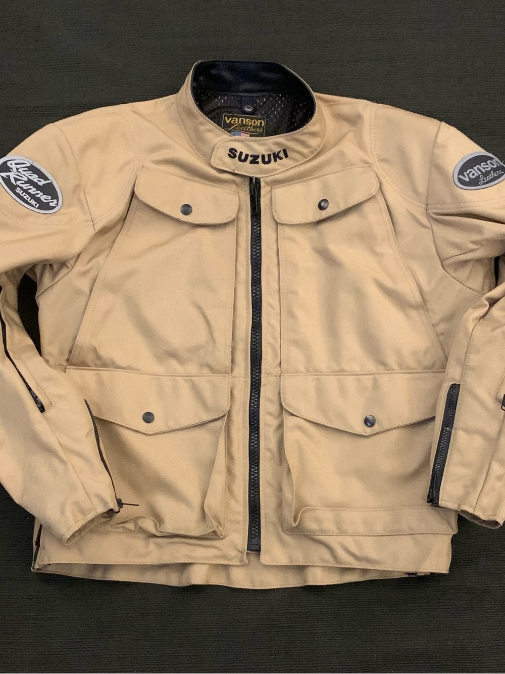 NWOT VANSON LEATHERS Suzuki Quad Runner Armored Cordura Riding Jacket.